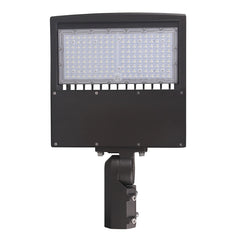 150W LED Parking Lot Light | 19,500 Lumens | 4000K Neutral White | 120-277V | 0-10V Dimmable | IP65 Waterproof | Bronze Shoebox Area Light