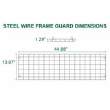 White Wire Guard for 110W/165W/220W LED Linear High Bay Lights, Protective Metal Safety Guard, Light Fixture Cover for Commercial & Industrial Lighting Fixtures