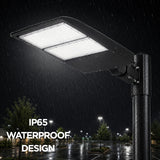 200W/240W/300W Selectable LED Parking Lot Light, 42,000 Lumens, 5000K Daylight White, Type III/Type V Distribution, 120-277V, 1,000W Metal Halide Equivalent, 0-10V Dimmable, IP65 Waterproof, Bronze Housing, UL & DLC Certified, 5-Year Warranty
