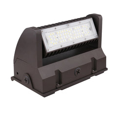 40W Rotatable LED Wall Pack | 5,400 Lumens | 350° Adjustable Optics | 120-277V | DLC Premium