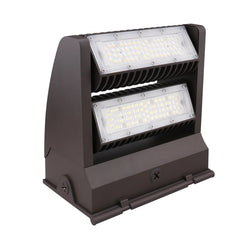 120W Rotatable LED Wall Pack | 16,200 Lumens | 350° Adjustable Optics | 120-277V | DLC Premium
