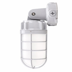 21W Vapor Tight LED Jelly Jar Light, Caged Ceiling & Wall Mount Utility Light, 2,562 Lumens, 5000K Daylight White, IP65 Waterproof, UL/cUL Certified, 120-277 VAC, Commercial & Industrial Lighting Fixture, 5-Year Warranty