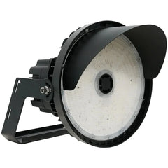 300W/400W/500W Selectable LED Sports Flood Light, Up to 75,000 Lumens, 5000K Daylight White, 100-277V, Tunable 30°/40°/60° NEMA 4 Beam Distribution, 0-10V Dimmable, IP65 Waterproof, Brown Housing, Commercial Outdoor Stadium & Area Light, 5-Year Warranty