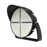 800W/1000W/1200W Selectable LED Sports Flood Light, Up to 186,000 Lumens, 155 LM/W, 5000K Daylight White, 200-480V, 30°/45°/60° Tunable Beam Angle, 0-10V Dimmable, IP65 Waterproof, Black Housing, 5-Year Warranty