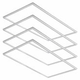 2x4 LED T-Bar Grid Light, 40W/50W/60W Wattage Selectable, 3000K/3500K/4000K/5000K/6500K 5CCT Tunable, 100-277V, 0-10V Dimmable, ETL & DLC Listed, Architectural Recessed Ceiling Light