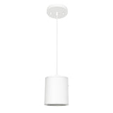 5 Inch LED Cylinder Pendant Accessory, 8W Integrated LED, 5CCT Selectable 2700K-5000K, White Ceiling Pendant with 5FT Wire, 120V Triac Dimmable, Non-Flicker, Commercial & Residential Lighting