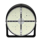 800W/1000W/1200W Selectable LED Sports Flood Light, Up to 186,000 Lumens, 155 LM/W, 5000K Daylight White, 200-480V, 30°/45°/60° Tunable Beam Angle, 0-10V Dimmable, IP65 Waterproof, Black Housing, 5-Year Warranty