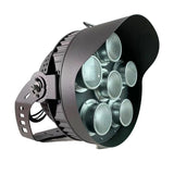 600W LED Sports Flood Light, 66,000 Lumens, 110 LM/W, 5000K Daylight White, 277-480V, 38° Beam Angle, INVENTRONICS EUM Series Driver, Brown Housing, IP65 Waterproof, Commercial Outdoor Stadium, Arena & High Mast Area Lighting, 5-Year Warranty