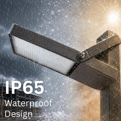 240W/300W Selectable LED Flood Light, Up to 42,000 Lumens, 5000K Daylight White, 120-277V, Photocell Ready, 1,000W/1,500W Metal Halide Equivalent, 0-10V Dimmable, IP65 Waterproof, UL & DLC Certified, 5-Year Warranty