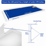 2x4 LED Flat Panel Light Surface Mount – Aluminum 2x4 Ceiling Frame with Mounting Screws, Easy Install, Durable White Frame for Ceiling Lights 6 Pack