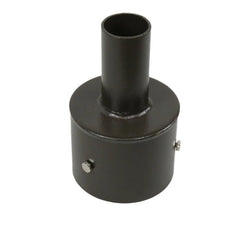 5 Inch Round Base Tenon Adapter for LED Parking Lot Lights & Shoebox Fixtures, Heavy-Duty Steel Pole Top Mount, Fits 5" Round Light Poles, 2-3/8" OD Vertical Tenon, Corrosion-Resistant Outdoor Mounting Adapter