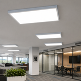 2x2 LED Panel Light Surface Mount – 6 Pack, Aluminum 2x2FT Ceiling Frame Kit with Screws, Easy Install, Durable White Frame for Flat Panel Lights