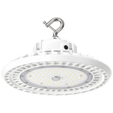 Sensor Ready 240W UFO LED High Bay Light, 1000W MH Equivalent, Up to 43,200 Lumens, 180 lm/W, 3CCT Selectable 4000K/5000K/5700K, 120-277V, 0-10V Dimmable, 120° Beam Angle, White Housing