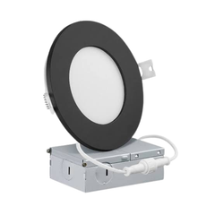 4" Dimmable Slim LED panel light, 9W,120V Dimmable, CRI 80Ra 27K,30K,35K,40K,50K CCT turnable , Black housing