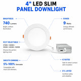4" LED Slim Panel Downlight with specifications on a white background available at upgradetoled.com