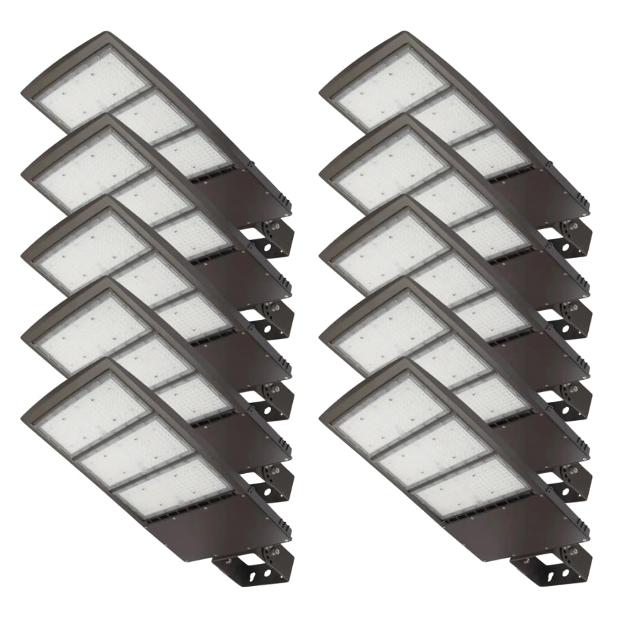 10 Pack Yoke Mount 450W LED Shoebox Parking Lot Light at upgradetoled