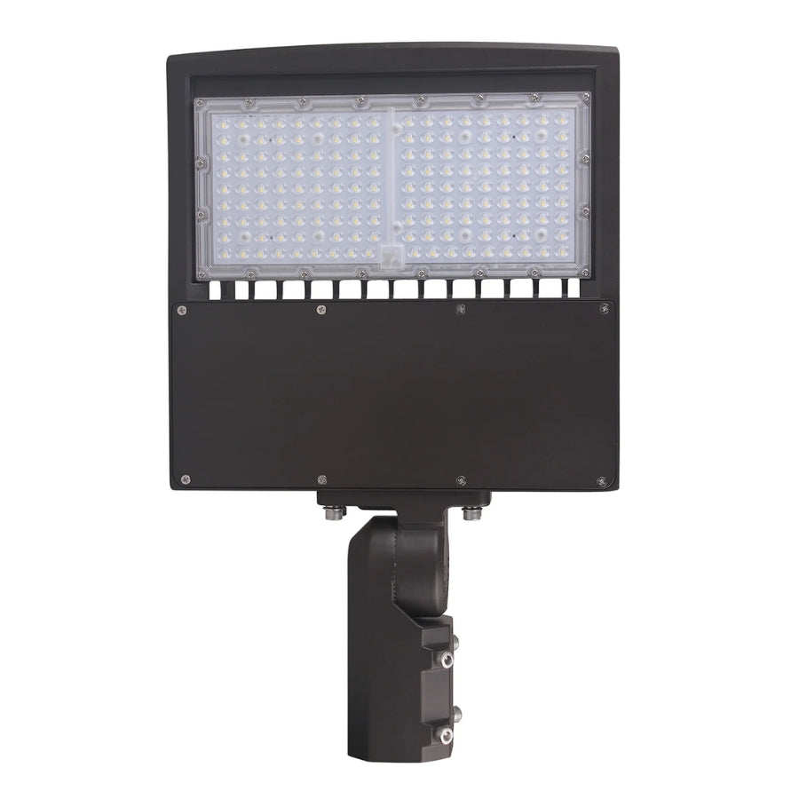 150W LED Parking Lot Light | 19,500 Lumens | 4000K Neutral White | 120-277V | 0-10V Dimmable | IP65 Waterproof | Bronze Shoebox Area Light