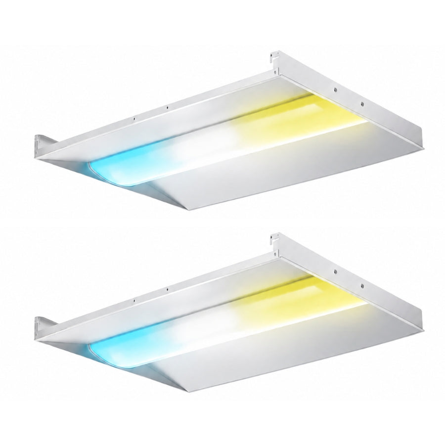 2x2 LED Recessed Troffer Light - 5CCT & 5-Wattage Selectable - 0-10V Dimmable - 15W / 20W / 25W / 30W / 40W - 3500K / 4000K / 5000K / 5700K / 6500K