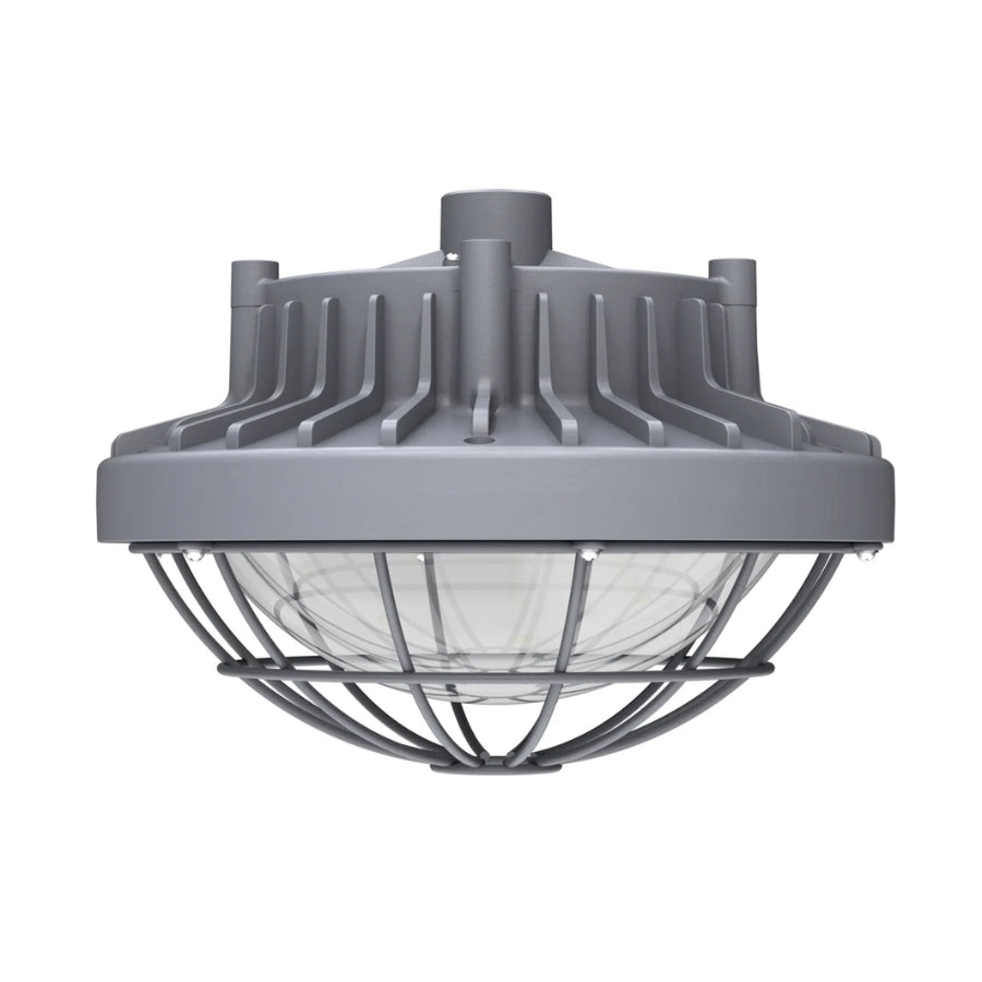 80W Explosion Proof Low Bay LED Light, 10,400 Lumens, 5000K Daylight, Class I Division 2, IP66 Waterproof, 120-277V, UL cUL DLC Premium Listed, Hazardous Location Ceiling Wall Pole Mount Industrial LED Fixture