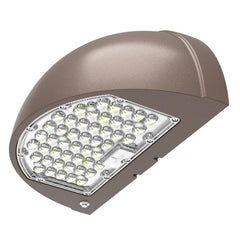 LED Half Moon Wall Pack | 80W/64W/48W Selectable | 10,800 Lumens Max | 3CCT Tunable | Photocell | 120-347V