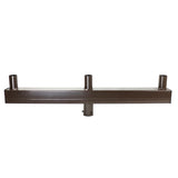 180° Low Profile Triple Bullhorn Tenon Adapter for 3 LED Light Fixtures, 2-3/8" O.D. Vertical Tenons, Heavy-Duty Steel Pole Top Mount, Low Profile Bronze Finish for Parking Lot, Shoebox, Street, Flood & Area Lights