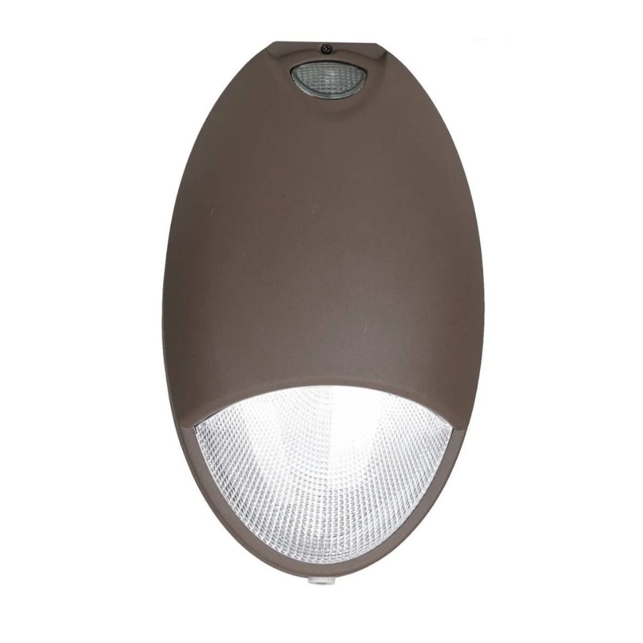 12W LED Emergency Wall Pack Light | 90-Minute Battery Backup | Dusk-to-Dawn Photocell | 120-277V | IP65 Wet Location