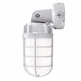 21W Vapor Tight LED Jelly Jar Light, Caged Ceiling & Wall Mount Utility Light, 2,562 Lumens, 5000K Daylight White, IP65 Waterproof, UL/cUL Certified, 120-277 VAC, Commercial & Industrial Lighting Fixture, 5-Year Warranty