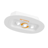 3W LED Emergency Ceiling Light - 350+ Lumens - 100-347V - UL 924 Listed - 90-Minute Emergency Runtime - Self-Diagnostic - Recessed / Bracket Mount - White - 5000K