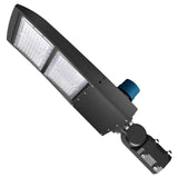 200W/240W/300W Selectable LED Parking Lot Light with Photocell, Up to 39,000 Lumens, 130 LM/W, 1,000W Metal Halide Equivalent, 100-277V, 0-10V Dimmable, Bronze Shoebox Area Light, Slip Fitter/Arm Mount/Yoke Bracket, UL Listed