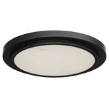 9-Inch Alabaster LED Flush Mount Ceiling Light | Black Finish | Integrated LED | Modern Decorative Ceiling Fixture