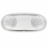 Combo Bug Eyes LED Emergency Light with Battery Backup | 100-277V AC, 5W Input, 2W Output, 3.6V 600mAh Nickel Cadmium Battery, 90+ Minute Emergency Backup, Test Switch & Charge Indicator