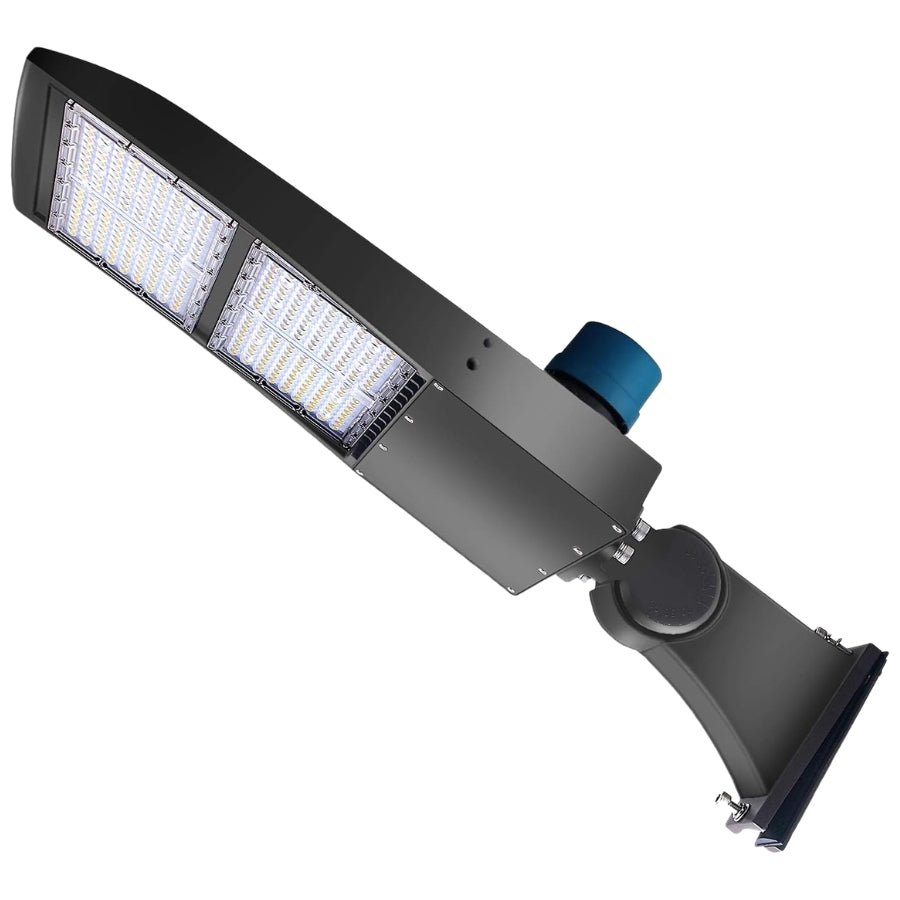 200W 240W 300W selectable LED parking lot light with adjustable arm mount