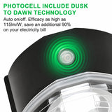 Close-up of the built-in dusk-to-dawn photocell on the 26W LED Mini Wall Pack for automatic on/off operation and energy-saving outdoor lighting.