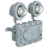 10W Explosion-Proof Emergency Light, C1D1/C1D2 Hazardous Location, Dual Adjustable Heads, 3-Hour Emergency Backup, 120-277V AC, 3000K-6500K, 90°/120° Beam, Wall Mount, UL 844/UL 924, IP66, UL Listed, 5-Year Warranty