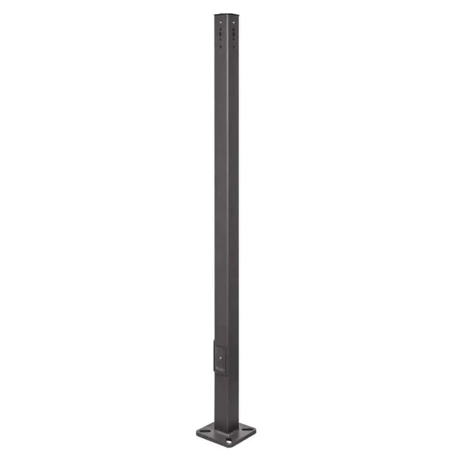 25 FT 4" x 4" Square Steel Light Pole, 11 Gauge Commercial Steel Pole, Bronze Powder-Coated Finish, Anchor Base with Base Cover & Anchor Bolts Included, Pole for LED Parking Lot, Shoebox, Street & Area Lights