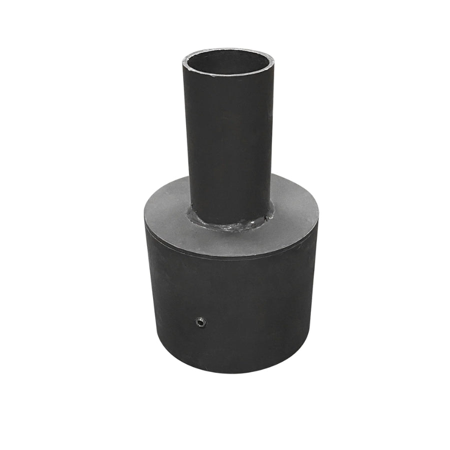 4 Inch Round Base Tenon Adapter for LED Parking Lot Lights & Shoebox Fixtures, Heavy-Duty Steel Pole Top Mount, Fits 4" Round Light Poles, Corrosion-Resistant Outdoor Tenon Adapter for Slip Fitter & Area Lights