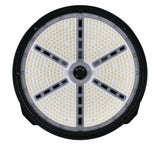 500W LED Sports Flood Light, 65,000 Lumens, 5000K Daylight White, 100-305V, 30° NEMA 4 Beam Distribution, Bridgelux SMD3030 LEDs, Sosen Driver, 0-10V Dimmable, IP65 Waterproof, Brown Housing, Commercial Outdoor Area Light, 5-Year Warranty