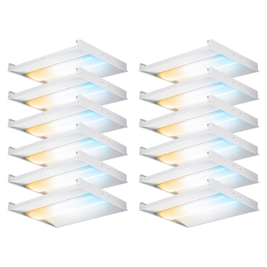 2x2 LED Center Basket Troffer Light 12 Pack at UpgradeToLED