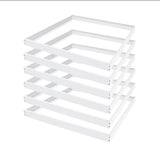 2x2 LED Panel Light Surface Mount – 6 Pack, Aluminum 2x2FT Ceiling Frame Kit with Screws, Easy Install, Durable White Frame for Flat Panel Lights
