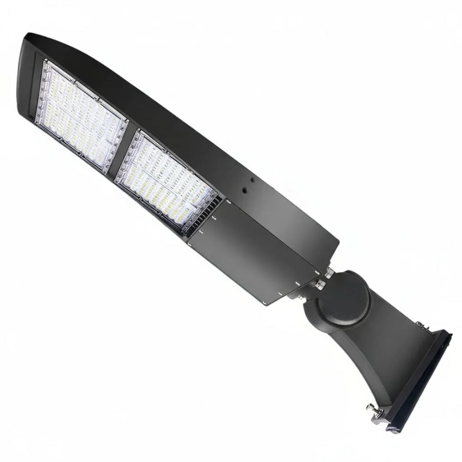200W 240W 300W selectable LED parking lot light with adjustable arm mount for commercial outdoor lighting
