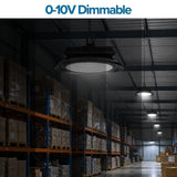 300W UFO LED High Bay Light – 42,000 Lumens, 5000K Daylight White, 140 lm/W, 0–10V Dimmable, 120–277V, 90° Beam Angle, UL, cUL & DLC Listed, LIFUD Driver, Hook Mount, 1000W Metal Halide Equivalent, 5-Year Warranty