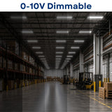 4FT LED Linear High Bay Light 300W – 42,000 Lumens, 5000K Daylight, Philips LED Chips, UL Driver, 0-10V Dimmable, 90-277V, 50,000 Hours, Commercial Warehouse & Industrial Lighting