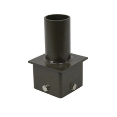4 Inch Square Base Tenon Adapter for LED Parking Lot Lights & Shoebox Fixtures, Heavy-Duty Steel Pole Top Mount, Fits 4" Square Light Poles, 2-3/8" OD Vertical Tenon, Corrosion-Resistant Outdoor Mounting Adapter
