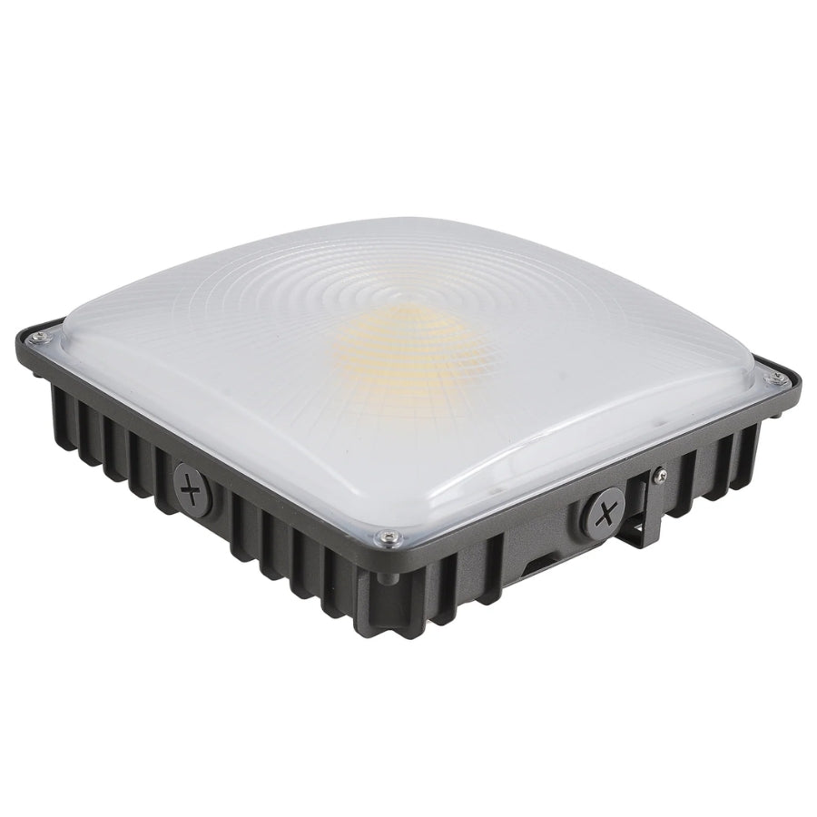 V4 LED Canopy Light | 30W/45W/70W Selectable | 3CCT Tunable | Motion Sensor Ready | Up to 9,100 Lumens | 120-277V