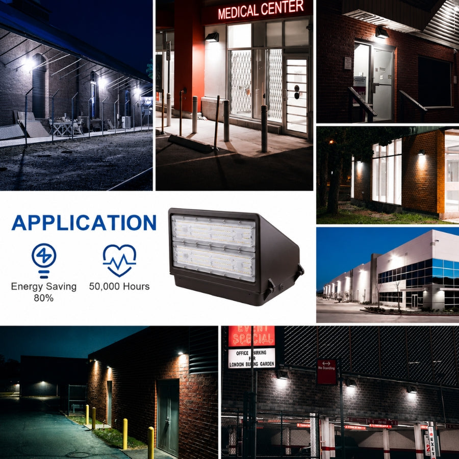 100W Full Cutoff LED Wall Pack | 14,000 Lumens | Photocell Included | 3000K/4000K/5000K | 120-277V | DLC Premium