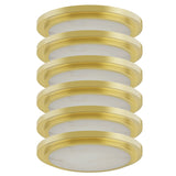 12-Inch Alabaster LED Flush Mount Ceiling Light | Gold Finish | Integrated LED | Modern Decorative Ceiling Fixture