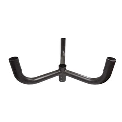 Triple Bullhorn Tenon Adapter for 3 LED Light Fixtures, 120° Round Pole Top Mount, Fits 2-3/8" Slip Fitter, Heavy-Duty Steel Dark Bronze, Outdoor Pole Adapter for Parking Lot, Shoebox, Street & Area Lights