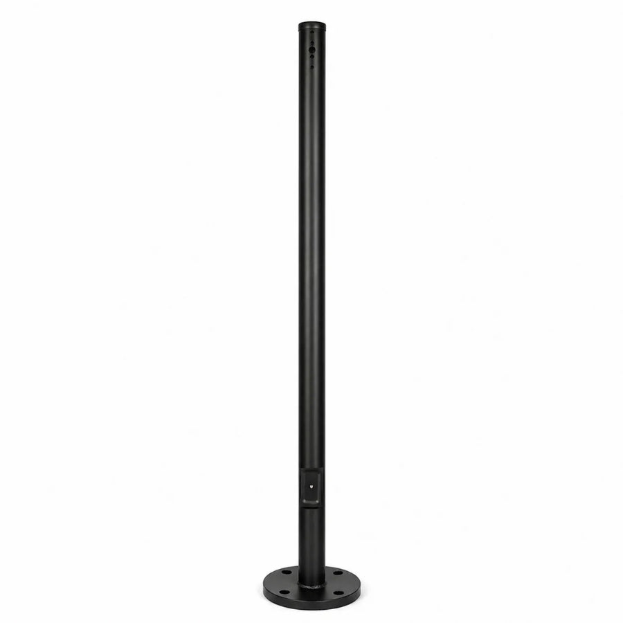 20 FT 4.5" Round Steel Light Pole, Heavy-Duty Commercial Steel Pole, Black Powder-Coated Finish, Anchor Base with Hand Hole, Base Cover & Anchor Bolts Included, Outdoor Pole for Parking Lot, Street, Area & Post Top LED Lighting
