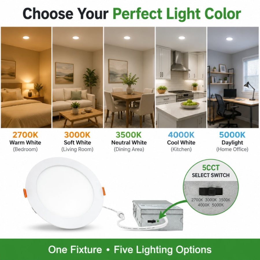 6 inch led recessed lighting dimmable with color temperature options for different rooms. Shop now at upgradetoled.com