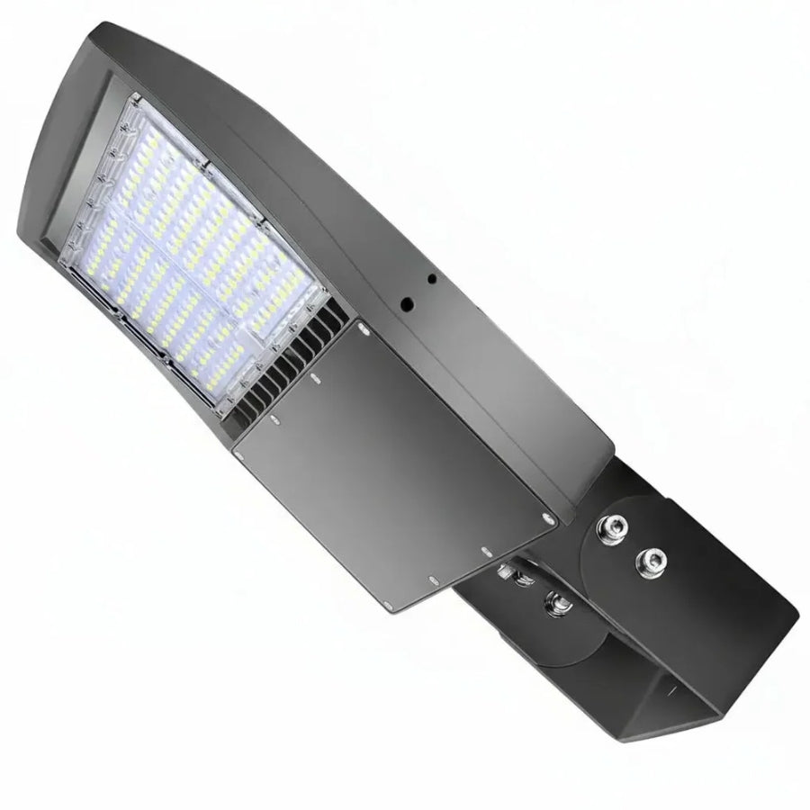 80W 100W 150W selectable LED parking lot light with adjustable yoke mount for commercial outdoor lighting